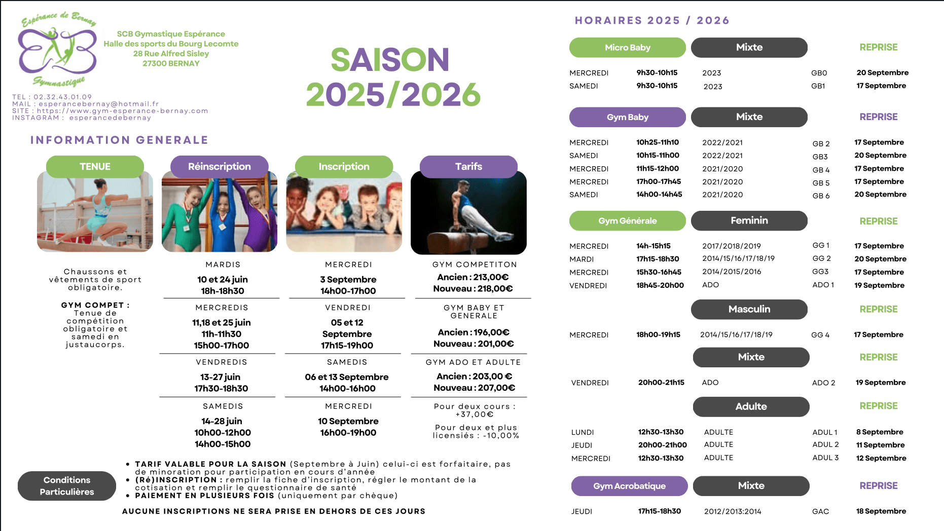 Info importantes 2025 2026