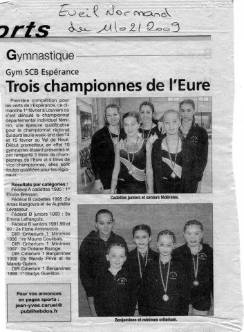 2009 1er février à Louviers championnat individuel 