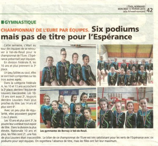 2019 Février à Val de Reuil championnat par équipes