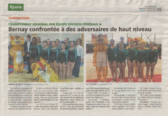 2024 championnat région par équipe Fédérale à Caen 